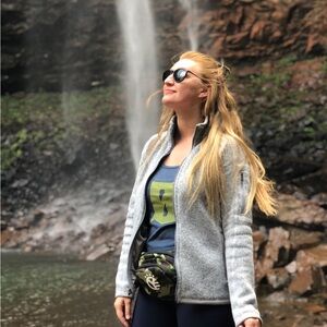 Patagonia Heathered Gray Zip-Up Jacket